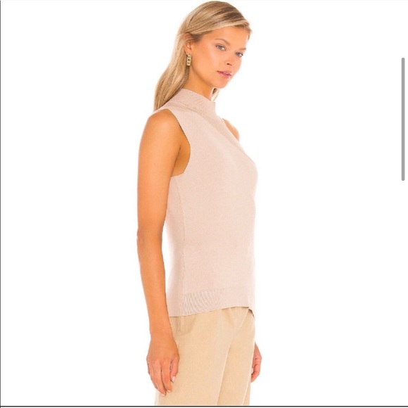 525 One Shoulder Turtleneck Tank Top Oat - Picture 2 of 6